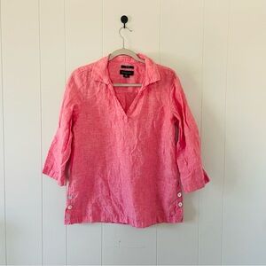 Women's Pink Top with Button Accents